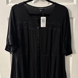 Torrid black blouse 0x